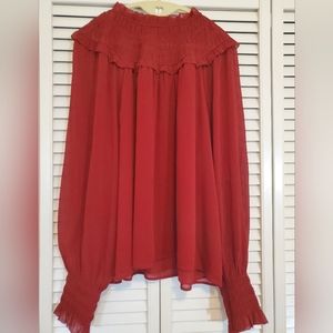Ann Taylor Red Blouse